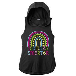 100 Days Smarter Cute Colorful Rainbow Ladies PosiCharge Tri-Blend Wicking Draft Hoodie Tank