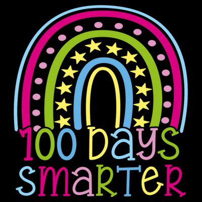 100 Days Smarter Cute Colorful Rainbow T-Shirt