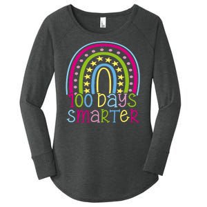 100 Days Smarter Cute Colorful Rainbow Women's Perfect Tri Tunic Long Sleeve Shirt