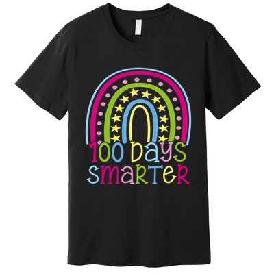 100 Days Smarter Cute Colorful Rainbow Premium T-Shirt