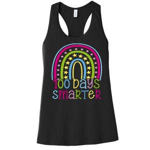 100 Days Smarter Cute Colorful Rainbow Women's Racerback Tank