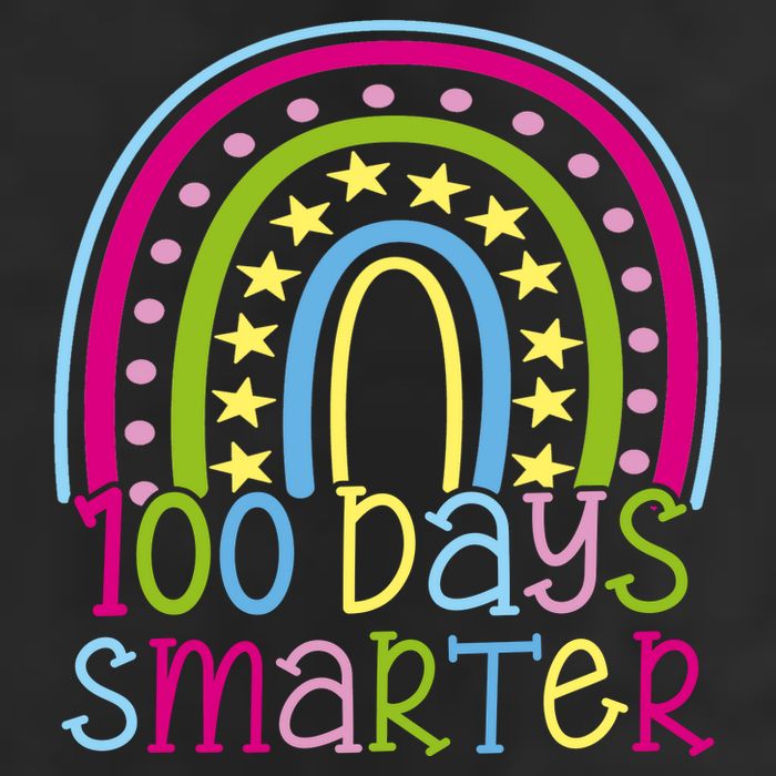 100 Days Smarter Cute Colorful Rainbow Hat