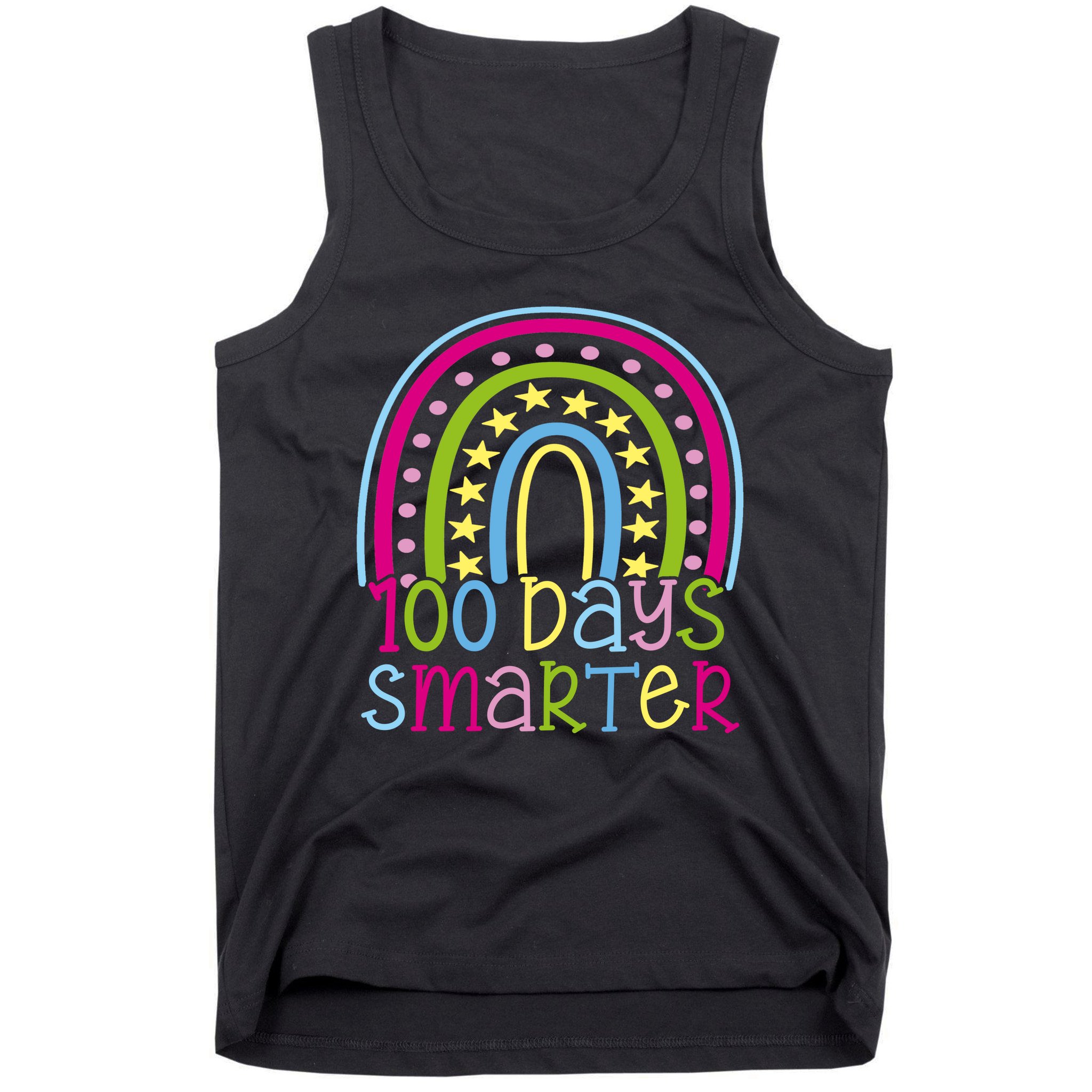 100 Days Smarter Cute Colorful Rainbow Tank Top
