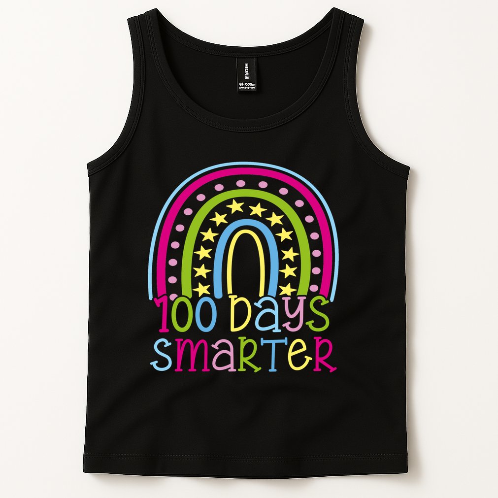 100 Days Smarter Cute Colorful Rainbow Tank Top