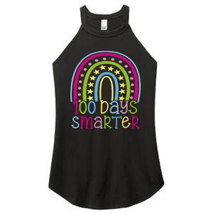 100 Days Smarter Cute Colorful Rainbow Women's Perfect Tri Rocker Tank