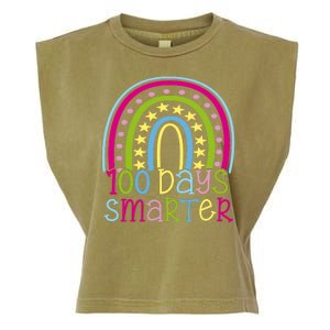 100 Days Smarter Cute Colorful Rainbow Garment-Dyed Women's Muscle Tee