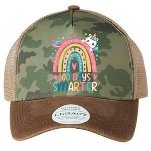 100 Days Smarter Unicorn 100th Day Of School Gift Legacy Tie Dye Trucker Hat