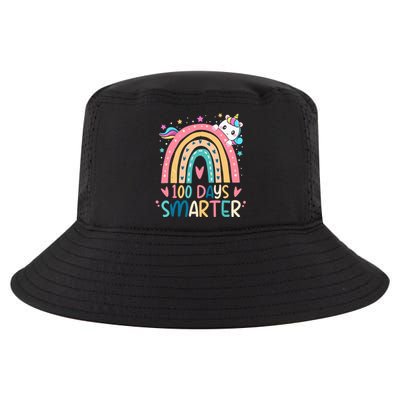 100 Days Smarter Unicorn 100th Day Of School Gift Cool Comfort Performance Bucket Hat