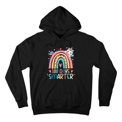 100 Days Smarter Unicorn 100th Day Of School Gift Hoodie