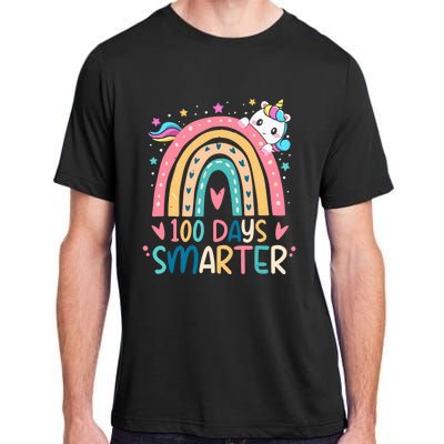 100 Days Smarter Unicorn 100th Day Of School Gift Adult ChromaSoft Performance T-Shirt