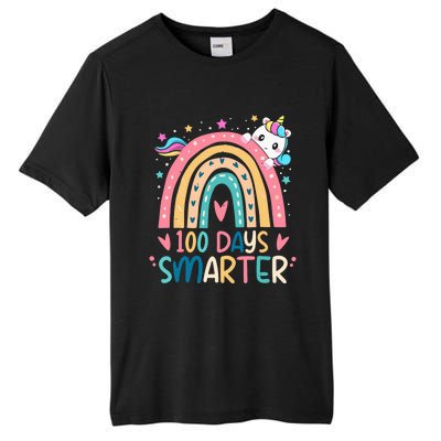 100 Days Smarter Unicorn 100th Day Of School Gift Tall Fusion ChromaSoft Performance T-Shirt