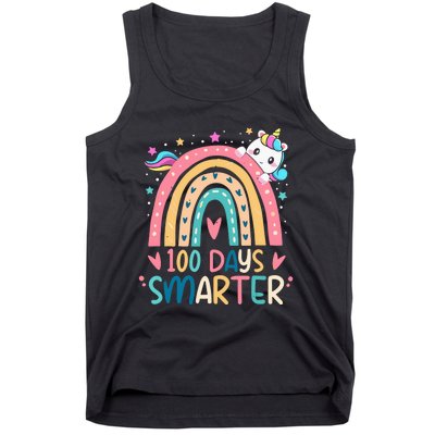 100 Days Smarter Unicorn 100th Day Of School Gift Tank Top