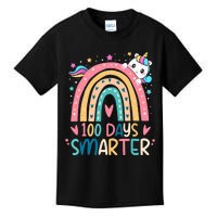 100 Days Smarter Unicorn 100th Day Of School Gift Kids T-Shirt