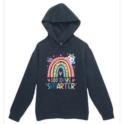 100 Days Smarter Unicorn 100th Day Of School Gift Urban Pullover Hoodie