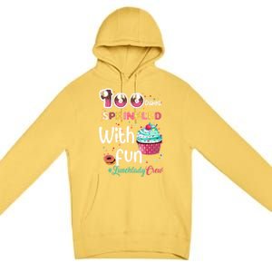 100 Days Sprinkled With Fun Lunchlady Crew Day Of School Meaningful Gift Premium Pullover Hoodie