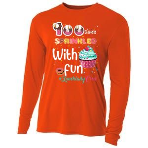 100 Days Sprinkled With Fun Lunchlady Crew Day Of School Meaningful Gift Cooling Performance Long Sleeve Crew