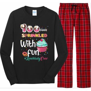 100 Days Sprinkled With Fun Lunchlady Crew Day Of School Meaningful Gift Long Sleeve Pajama Set