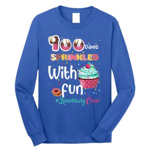 100 Days Sprinkled With Fun Lunchlady Crew Day Of School Meaningful Gift Long Sleeve Shirt