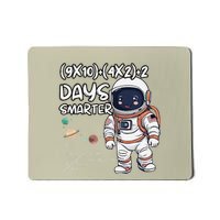 100 Days Smarter Groovy Astronaut Math Equation Funny Mousepad