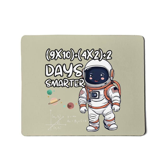 100 Days Smarter Groovy Astronaut Math Equation Funny Mousepad
