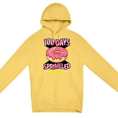 100 Days Sprinkled With Fun School Sprinkled Donut Lover Gift Premium Pullover Hoodie