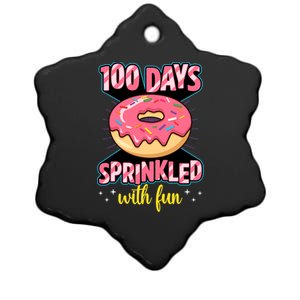 100 Days Sprinkled With Fun School Sprinkled Donut Lover Gift Ceramic Star Ornament