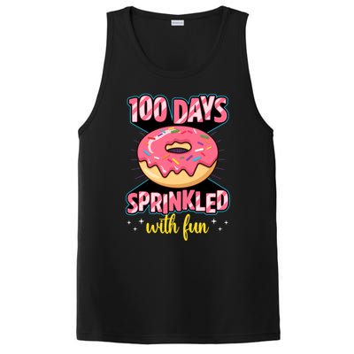 100 Days Sprinkled With Fun School Sprinkled Donut Lover Gift PosiCharge Competitor Tank