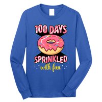 100 Days Sprinkled With Fun School Sprinkled Donut Lover Gift Long Sleeve Shirt