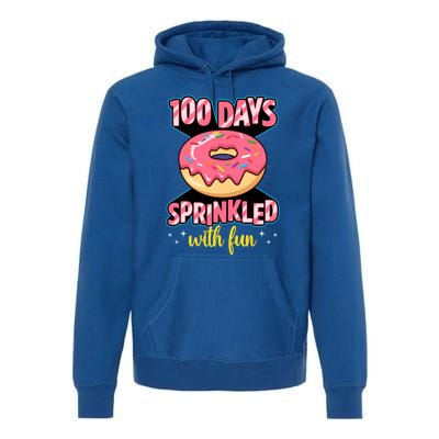 100 Days Sprinkled With Fun School Sprinkled Donut Lover Gift Premium Hoodie