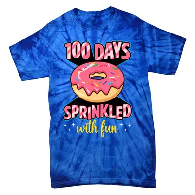 100 Days Sprinkled With Fun School Sprinkled Donut Lover Gift Tie-Dye T-Shirt