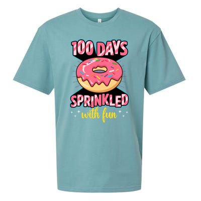 100 Days Sprinkled With Fun School Sprinkled Donut Lover Gift Sueded Cloud Jersey T-Shirt