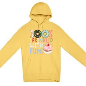 100 Days Sprinkled With Fun Gift Cupcake 100 Days Of School Gift Premium Pullover Hoodie