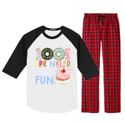 100 Days Sprinkled With Fun Gift Cupcake 100 Days Of School Gift Raglan Sleeve Pajama Set