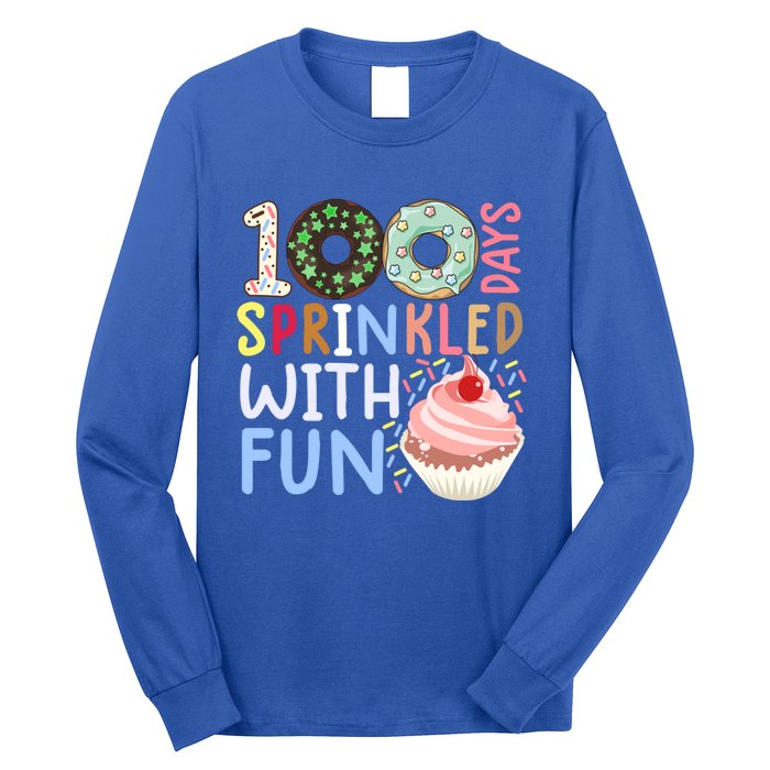 100 Days Sprinkled With Fun Gift Cupcake 100 Days Of School Gift Long Sleeve Shirt