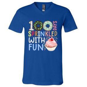 100 Days Sprinkled With Fun Gift Cupcake 100 Days Of School Gift V-Neck T-Shirt