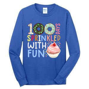 100 Days Sprinkled With Fun Gift Cupcake 100 Days Of School Gift Tall Long Sleeve T-Shirt