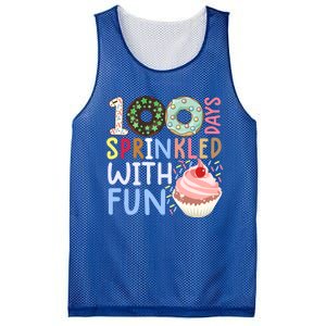 100 Days Sprinkled With Fun Gift Cupcake 100 Days Of School Gift Mesh Reversible Basketball Jersey Tank