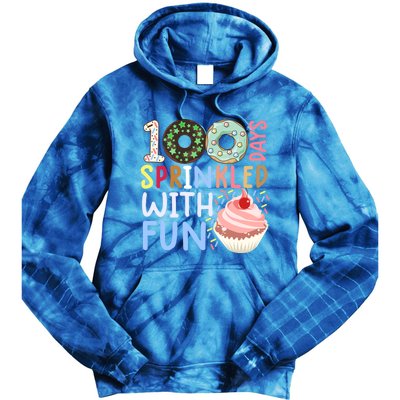 100 Days Sprinkled With Fun Gift Cupcake 100 Days Of School Gift Tie Dye Hoodie