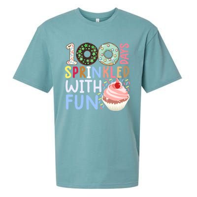 100 Days Sprinkled With Fun Gift Cupcake 100 Days Of School Gift Sueded Cloud Jersey T-Shirt