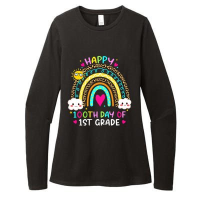 100 Days Smarter First Grade 100th Day Of School 1st Grade Gift Womens CVC Long Sleeve Shirt