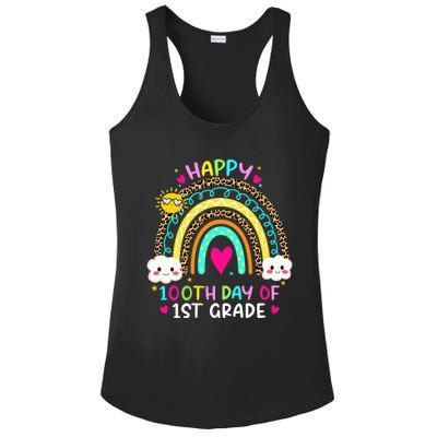 100 Days Smarter First Grade 100th Day Of School 1st Grade Gift Ladies PosiCharge Competitor Racerback Tank