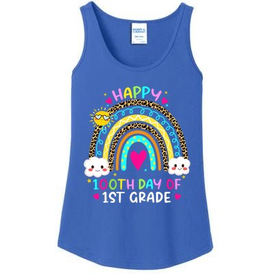 100 Days Smarter First Grade 100th Day Of School 1st Grade Gift Ladies Essential Tank