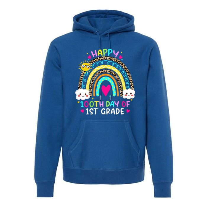 100 Days Smarter First Grade 100th Day Of School 1st Grade Gift Premium Hoodie