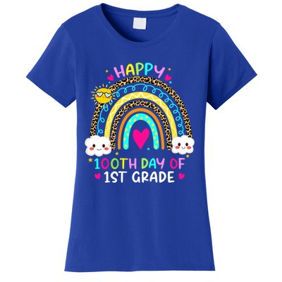 100 Days Smarter First Grade 100th Day Of School 1st Grade Gift Women's T-Shirt