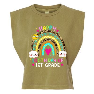 100 Days Smarter First Grade 100th Day Of School 1st Grade Gift Garment-Dyed Women's Muscle Tee