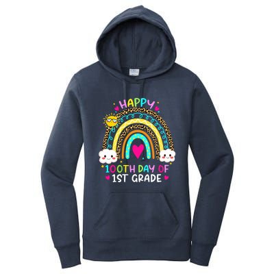 100 Days Smarter First Grade 100th Day Of School 1st Grade Gift Women's Pullover Hoodie