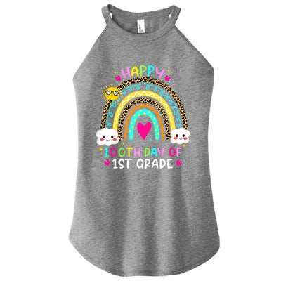 100 Days Smarter First Grade 100th Day Of School 1st Grade Gift Women's Perfect Tri Rocker Tank