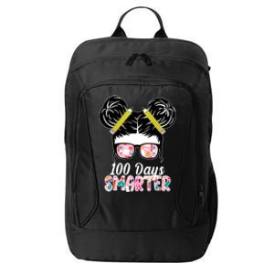 100 Days Smarter Student Hair Bun City Backpack