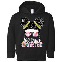 100 Days Smarter Student Hair Bun Toddler Hoodie