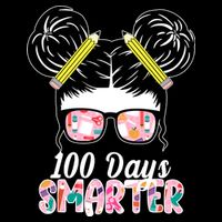 100 Days Smarter Student Hair Bun Toddler Hoodie